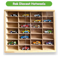 rak diecast kayu hotwheels Akrilik Mainan Kayu Pintar