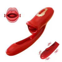 New arrival wholesale tongue licking jumping egg head masturbation womoen clitoral massager vibrator