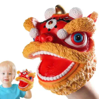 Chinese Dance Lion Puppet Lion Interactive Puppets Toy For Kids Realistic Soft Rubber Friends Educational Puppets Year Of The