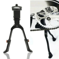 Bike Parking Stand Bicycle Stand Bike Center Mount Foldable Heavy Duty Adjustable MTB Bike Kickstand Foot Support Dual Leg