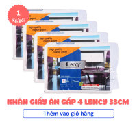 Combo 4 Gói 1kg Khăn Giấy Đa Năng Lency 33cm x 33cm Trắng Dùng Lau Tay, Bàn Ghế, Vết Bẩn, Bếp, Dã Ti