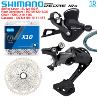SHIMANO DEORE M4100 1X10 Speed Kit for MTB Bike SL-M4100 Shifter RD-M4120-SGS Rear Derailleurs Groupset for MTB Bicycle Original