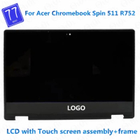 Original 11.6 inch For Acer Spin 5 11 R752 R752TN 1366x768 LCD assembly B116XAK01.4 Chromebook lcd touchscreen assembly N18Q6