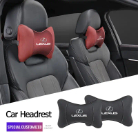 Bantal leher dengan logo kereta, 1 unit, untuk Lexus F SPORT ES RX NX LS UX LM LX GX LC RZ IS CT GS