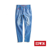 EDWIN 男裝 大師系列 JERSEYS迦績 口袋印花超彈性錐形牛仔褲-拔洗藍