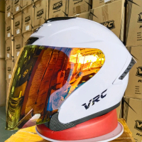 HELM VRC SOLID WHITE GLOSSY PAKET GANTENG