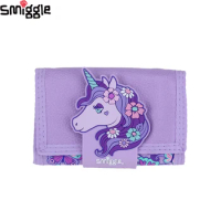 Australia Smiggle Original Children Wallet Girl Clutch Kawaii Butterfly Unicorn Cute Kids Card Holder Three Fold Bags Coin Purse