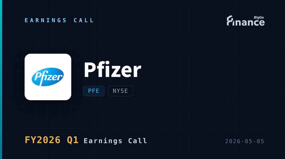 [PFE Q1 2026 Earnings Call] Pfizer Beats Q1 Estimates, Lifts Post-2028 ...