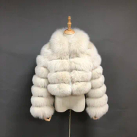 Hot Selling Women Fur Coat 100 Real Luxury Fur Winter Jacket Warm Fox Cropped Fur Coats For Girls Fluffy Coat