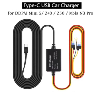 for DDPAI Mini 5 12/24V Type-C USB Car Charger Hard Wire Hardwire Kit for DDPAI Mini 5/ Z40 / Z50 / N1/ Mola N3 Pro Dash Cam