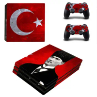 Turkey National Falg Ataturk PS4 Pro Skin Sticker For PlayStation 4 Console and Controllers PS4 Pro Skin Stickers Decal Vinyl