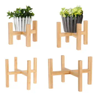 1PC Floor-Standing Bonsai Display Stand Wood Flowerpot Holder Flower Pot Base Indoor Outdoor Decoration Tray Garden Supplies
