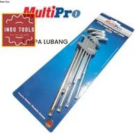 Kunci L bintang Lubang atau Tanpa Lubang 9pcs MULTIPRO Tamper Torx LUBANG,MULTIPRO