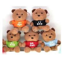 New Cute 365 Days Bear Of Color Teddy Bear Plush Keychain For Girls Boys Kids Stuffed Toys Children Anniversary Birthday Gifts