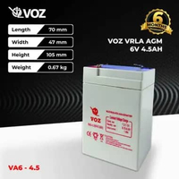 Voz Baterai VRLA 6V 4.5 Ah |Baterai Timbangan |Baterai Lampu Emergency