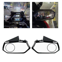 2x Motorcycle Rear View Mirror Side Mirror Spare Parts Motorbike Repair Round Rear View Convex Mirrors for Xmax300 23-24