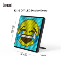 Divoom Pixoo Max 32*32 Pixel Art Display Programmable LED Screen for Home Decoration, Business Advertisement, Christmas Gift