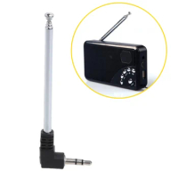Rod Antenna 3.5mm Adapter FM Radio Antenna Replacement Telescopic Screw Male Plug Connector Stereo Receiver Amplifier