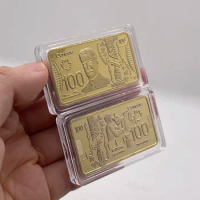 2022 Canada Gold Bar Collectible 999.9 Gold Plated bullion Canada 100 Pure Gold Banknote Metal Bars Metal crafts for collection