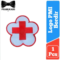 Badge Logo PMI Bunga Bordir / Bet Bedge PMI Plus