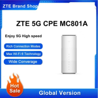 New Original ZTE MC801A CPE 5G Router Wifi 6 SDX55 NSA+SA N78/79/41/1/28 802.11AX WiFi Modem Router 4g/5g WiFi Router Sim Card