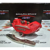 KALIPER DEPAN KIRI NISSIN 4 PISTON PCX 150 / PCX 160 - ORIGINAL - RED