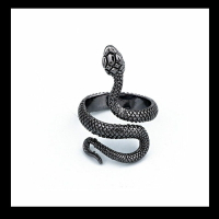 魔女契約響尾蛇戒指潮男氣質暗黑朋克女中性可調節指環