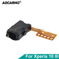 Aocarmo For Sony Xperia 10 III X10iii XQ-BT52 SO-52B SOG04 Earphone Jack Headphone Hole Connector Audio Flex Cable Replacement
