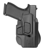 Glock 43 Holster OWB Paddle Polymer Holsters Fit: Glock 43 Outside Waistband Open Carry Polymer Holster with Safety Lock