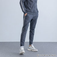 GIORDANO  男裝G-MOTION織帶運動束口褲 - 02 標誌灰色
