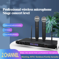 EPXCM UG-100 Professional 2 channel Wireless Microphone System UG-100 karaoke Home KTV Party performances Dynamic mic