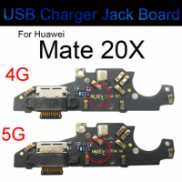 USB Plug Charger Jack Board For Huawei Mate 20X 4G 5G Usb Charging Port Dock Connector Flex Cable Repair Parts Genuine Full IC