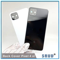 1Pcs Original Rear Cover With Camera Glass Replacement For Google Pixel 4A 4 XL 4XL Battery Back Cover Housing Glass