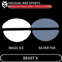 Unusual Way Sports Mouse Sticker Feet WLmouse Beast X Cambered Surface PTFE Anti Collapse Magic Ice Silver Fox