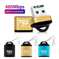Mini High Speed USB2.0 Card Reader Mini USB TF Card Adapter For MicroSD Memory Card For PC Computer Desktop Laptop Notebooks