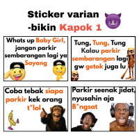 Sticker Peringatan Jangan parkir sembarangan lucu waterproof.