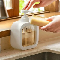1pc-Refillable Bathroom Soap Dispenser - Portable Travel Shampoo and Lotion Holder - 300/500ml Capacity