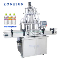 ZONESUN ZS-YT4T-4D 4 Diving Heads Foamy Soap Liquid Shampoo Bottle Piston Filling Machine Water Filler