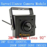 PU`Aimetis AHD 1080P 2000TVL 2MP Mini CCTV Camera 1/3"SONY IMX323 Color Camera Low 0.001lux, 30*30mm Surveillance Cameras