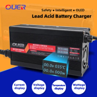 48V 10A Lead Acid Battery Charger With OLED Display Used For 55.2V Lead Acid AGM GEL VRLA OPZV Battery