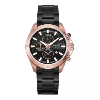 Alexandre Christie Jam Tangan Pria Alexandre Christie Chronograph AC 6669 MC BBRBA Men Black Dial Bl