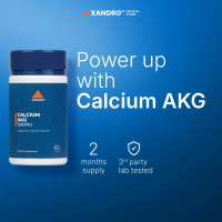 Xandro Lab Calcium AKG 500mg - Boost Muscle Growth & Recovery, Support Bone Health Dietary Supplemen