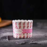 Free Shipping sweet time flower decoration cupcake cups cases holder, big paper muffin cup wedding party liners