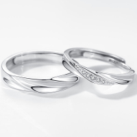 情侶戒指925銀鉆戒仿真鉆石純銀戒指女一對結婚求婚對戒男婚戒