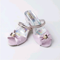 Erosix Sandal Heels Anak Perempuan Hak Kaca 3 cm Hologram Bunga Cantik