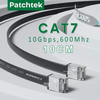 Patchtek CAT7 Flat Ethernet Cable RJ45 Short Boot SSTP 10Gbps 600Mhz Lan Cable Network 0.1-1.5m rj45 CABLE for Ps5 Iptv