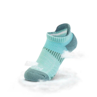 【Bagrun】全方位循環氣墊除臭襪-短-藍綠M