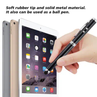 4 In 1 LED Laser Pointer Torch Touch Screen Stylus Ballpoint Pen Multifunction Stylus Pen Suitable For Mobilephone Ipad