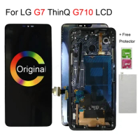Original tested 6.1” For LG G7 ThinQ LCD Touch Screen Digitizer Assembly For LG G7 G710EMW Display with Frame Replacement G7+Lcd