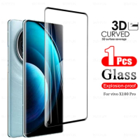 3D Transparent Screen Protector For Vivo X100 Pro X100Pro vi vo X 100 100X Curved Tempered Glass Protective Film Full Protection